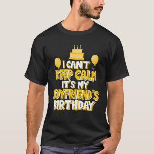 落ち着け保ない彼氏の誕生日セル Tシャツ