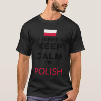 落ち着け保なポーランド国旗のノベルティプライドホ Tシャツ