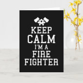 落ち着け消防士ユーモア 消防士パパ カード (黄色い花)