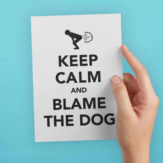 落ち着け、そして犬のせいにしろ ポストカード