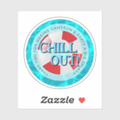 落ち着け!スイミングプールパーティーウォーターリプルカスタム シール (シート)