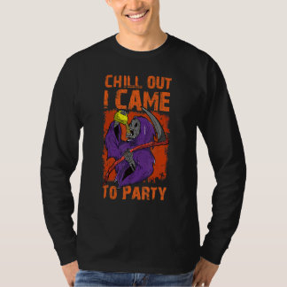 落ち着け パーティに来たんだ Retro スカイセ 黒い死神 Tシャツ