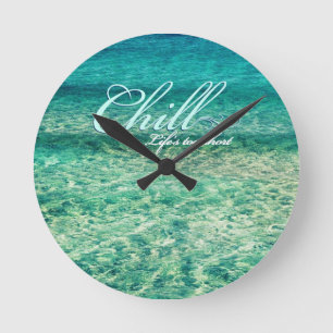 落ち着け。人生が短すぎる ラウンド壁時計