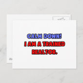 落ち着け…私は訓練された不動産仲介業者 ポストカード (正面/裏面)