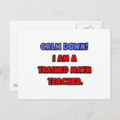 落ち着け…私は訓練された数学の先生 ポストカード (正面/裏面)