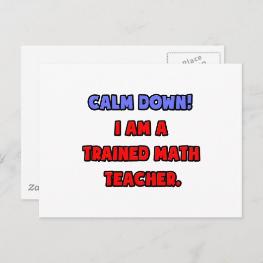 落ち着け…私は訓練された数学の先生 ポストカード (正面/裏面)