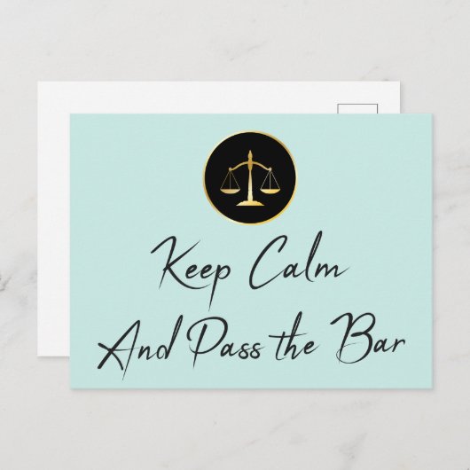 落ち着け。試験をパスしろ。 ポストカード (正面/裏面)