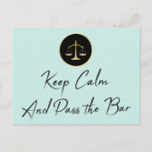 落ち着け。試験をパスしろ。 ポストカード (正面)