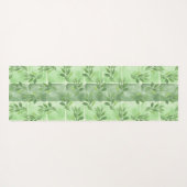 落ち着エレガントきグリーンリーフ水彩エクササイズ ヨガマット (裏面(横))