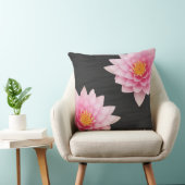落ち着エレガントく浮きピンクの蓮の花 クッション (椅子)