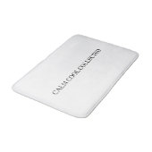 落ち着クールいたホワイトブラックのミニマルおもしろいリスト バスマット (アングル)