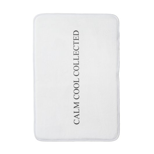 落ち着クールいたホワイトブラックのミニマルおもしろいリスト バスマット (正面縦)