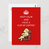 落ち着保いた黄色いラブラドール ポストカード (正面/裏面)