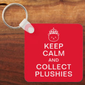 落ち着保いてつぐみを集める |かわいいおもしろい引用文 キーホルダー (正面)