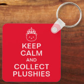 落ち着保いてつぐみを集める |かわいいおもしろい引用文 キーホルダー (裏面)