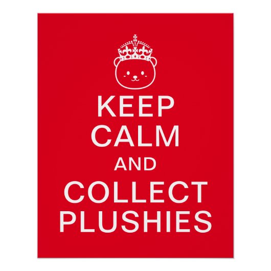 落ち着保いてつぐみを集める |かわいいおもしろい引用文 ポスター (正面)