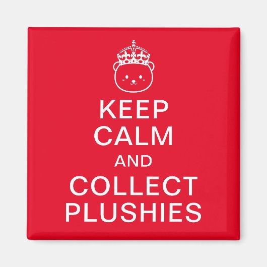 落ち着保いてつぐみを集める |かわいいおもしろい引用文 マグネット (正面)