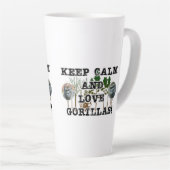 「落ち着保いてゴリリャを愛し カフェラテマグ (右アングル)