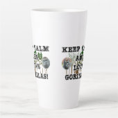 「落ち着保いてゴリリャを愛し カフェラテマグ (正面)