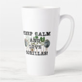 「落ち着保いてゴリリャを愛し カフェラテマグ (右)