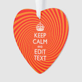 落ち着保いてテキストをオレンジ色の渦巻き旋回させる オーナメント (正面)