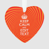 落ち着保いてテキストをオレンジ色の渦巻き旋回させる オーナメント (正面)