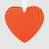 落ち着保いてテキストをオレンジ色の渦巻き旋回させる オーナメント (裏面)