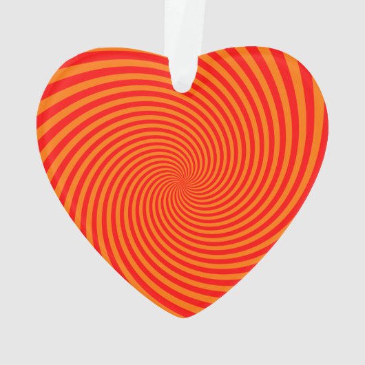 落ち着保いてテキストをオレンジ色の渦巻き旋回させる オーナメント (裏面)