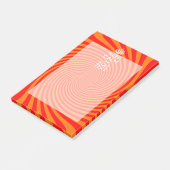 落ち着保いてテキストをオレンジ色の渦巻き旋回させる ポストイット (アングル)