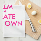 落ち着保いて独自の作り方-ピンク キッチンタオル (四つ折り)