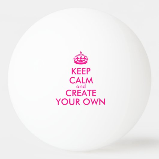 落ち着保いて独自の作り方-ピンク 卓球ボール (正面)