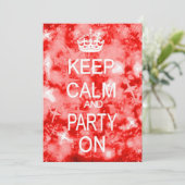 落ち着保いグリッツスパークリーレッドパーティの招待状 招待状 (スタンド正面)