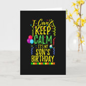 落ち着保くれない息子の誕生日 カード (黄色い花)