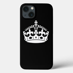 落ち着保けてください！これはブラックカスタマイズ上の王冠！ iPhone 13ケース