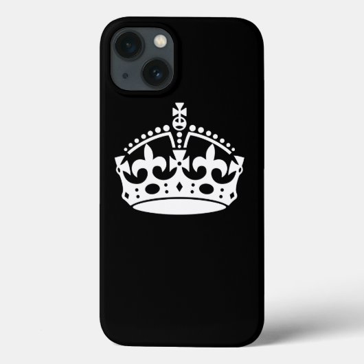 落ち着保けてください！これはブラックカスタマイズ上の王冠！ Case-Mate iPhoneケース (裏面)