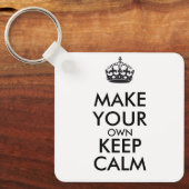 落ち着保け – 黒 キーホルダー (正面)