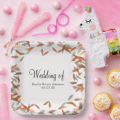 落ち素朴葉パンパスフローティング結婚ズ ペーパープレート (パーティー)