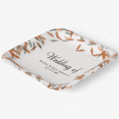 落ち素朴葉パンパスフローティング結婚ズ ペーパープレート (傾斜あり)