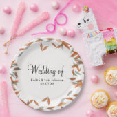 落ち素朴葉パンパスフローティング結婚ズ ペーパープレート (パーティー)