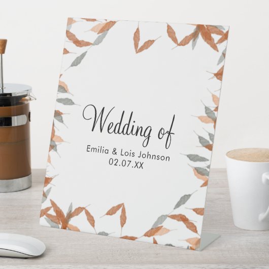 落ち素朴葉パンパスフローティング結婚ズ 台座サイン (インサイチュ)