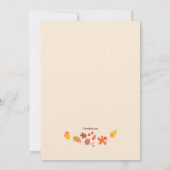 落ち葉が舞う 招待状 (裏面)