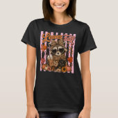 落ち葉が落ちる私はしない かわいいアライグマ Tシャツ (正面)