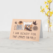 落ち葉が降りるのが待ち遠しい！ カード (黄色い花)