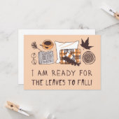 落ち葉が降りるのを待つ準備ができた! カード (正面/裏面インサイチュ)