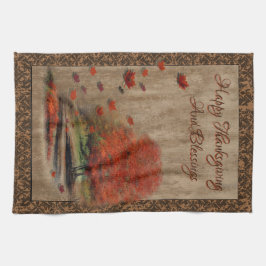 落ち葉くるランドスケープキッチンタオル キッチンタオル