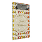 落ち葉とどんぐりが舞う秋の結婚式の慣習 ミニクリップボード (アングル)