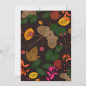 落ち葉とどんぐりとベリーのフレンドギビングディナー 招待状 (裏面)