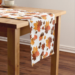 落ち葉とどんぐり ショートテーブルランナー