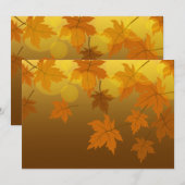 落ち葉とぼかしの秋模様 シーズンカード (正面/裏面)