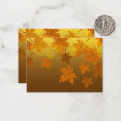 落ち葉とぼかしの秋模様 ノートカード (正面/裏面インサイチュ)